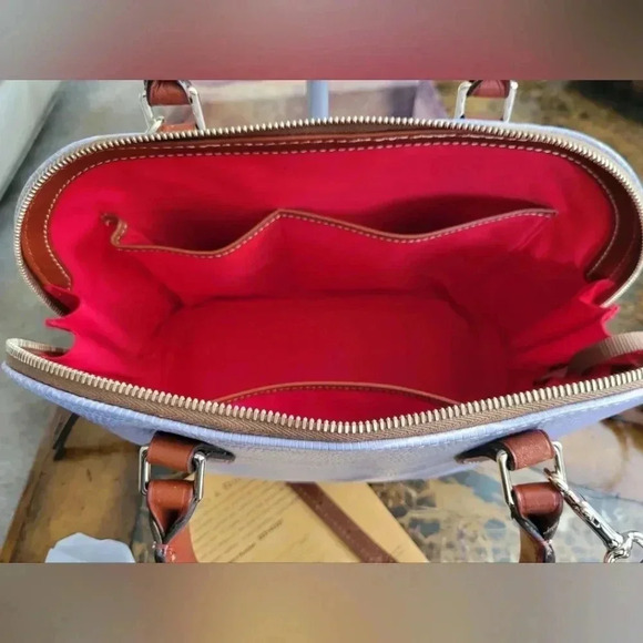 Dooney & Bourke lizard embossed domed satchel - Picture 7 of 11